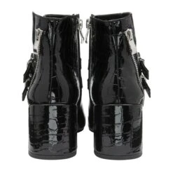 Black-Croc Ruby Patent Heeled Ankle Boots | Ravel -Shoes Sale Store black croc ruby patent heeled ankle boots ravel p1444 8994 medium