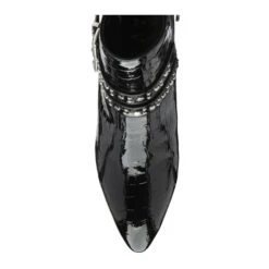 Black-Croc Ruby Patent Heeled Ankle Boots | Ravel -Shoes Sale Store black croc ruby patent heeled ankle boots ravel p1444 9101 medium