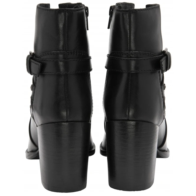 Black Leather Delvin Heeled Ankle Boots | Ravel 5 Black Leather Delvin Heeled Ankle Boots | Ravel - Image 3