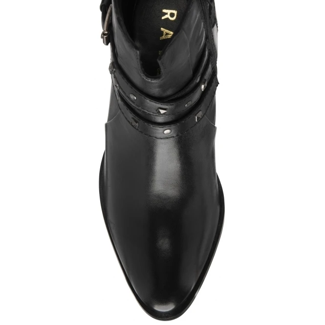 Black Leather Delvin Heeled Ankle Boots | Ravel 6 Black Leather Delvin Heeled Ankle Boots | Ravel - Image 4