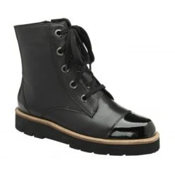Black Leather Ennis Zip-Up Ankle Boots | Ravel