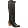 Black Leather Lumsden Heeled Knee High Boots | Ravel -Shoes Sale Store black leather lumsden heeled knee high boots ravel p1151 6711 medium