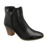 Black Leather Tulli Ankle Boots | Ravel