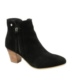 Black Suede Tulli Ankle Boots | Ravel