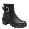 Black Viola Zip-Up Ankle Boots | Ravel