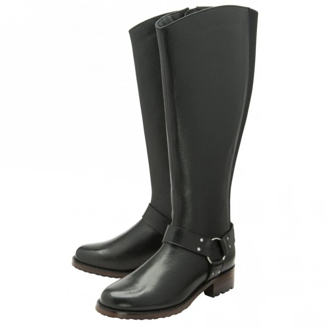 Black Willowby Leather Knee High Boots | Ravel 4 Black Willowby Leather Knee High Boots | Ravel - Image 2