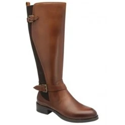 Cognac Leather May Knee High Boots | Ravel