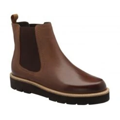 Cognac Leather Moza Chelsea Boots | Ravel