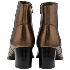 Copper Foil Leather Louth Heeled Ankle Boots | Ravel -Shoes Sale Store copper foil leather louth heeled ankle boots ravel p1750 10284 medium
