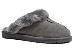 Women's Ella Jill Warm Faux Sheepskin Look Fur Lined Memory Foam Mules Slippers