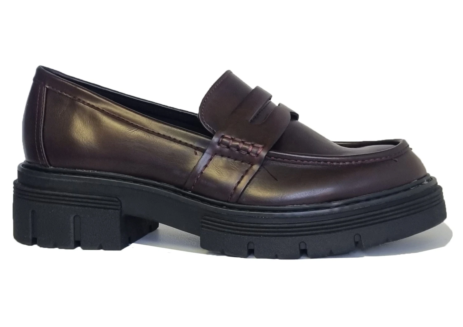 Womens Marco Tozzi Burgundy Chunky Work Shoes Slip On Loafers 3-8 3 Womens Marco Tozzi Burgundy Chunky Work Shoes Slip On Loafers 3-8