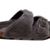 Ladies Ella Grey Jessica Double Buckle Fleece Lined Mule Slipper -Shoes Sale Store f01473f 2
