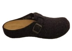 Womens Marco Tozzi Navy Felt Wool Comfort Slip On Mule Slippers