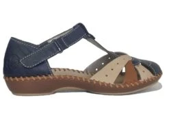 Rieker Ladies Fastening Strap Blue/ Brown Comfort Summer Sandals 5 Rieker Ladies Fastening Strap Blue/ Brown Comfort Summer Sandals -Shoes Sale Store f01658cb2