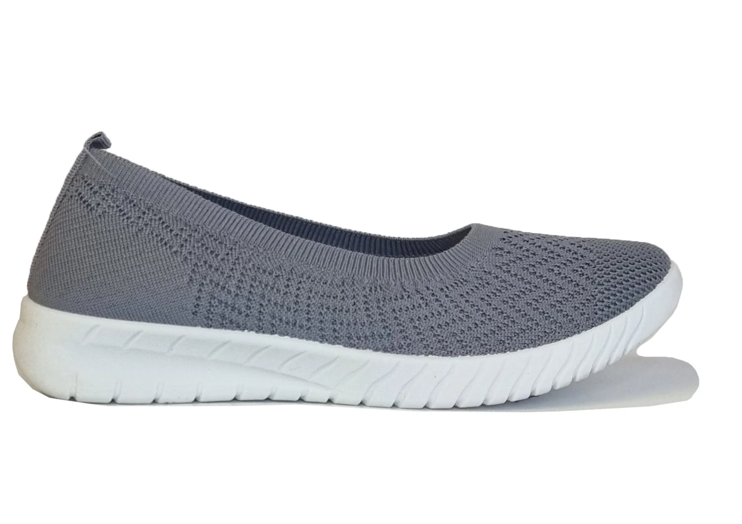 Ladies Trainer Pumps Womens Grey Slip On Trainer Pumps Shoes Size 3 4 5 6 7 8 4 Ladies Trainer Pumps Womens Grey Slip On Trainer Pumps Shoes Size 3 4 5 6 7 8 - Image 2