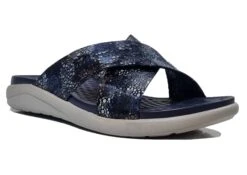 Jo & Joe Splash Summer Sandals Womens Slip On Summer Mules Size 3 4 5 6 7 8 Navy