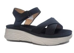 Dr Keller Low Wedge Sandals Womens Easy Fasten Summer Sandals Size 3 4 5 6 7 8 Black