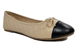 Truffle Quilted Pumps Ladies Slip On Shoes Work Shoes Size 3 4 5 6 7 8 Nude