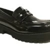 Truffle Patent Chunky Loafers Womens Slip On Chunky Shoes Size 3 4 5 6 7 8 Black -Shoes Sale Store f10099a