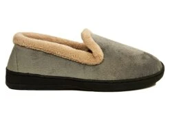 Jo & Joe Slippers Womens Slip On Slippers Warm Lined House Shoes Size 3 4 5 6 7 8 Grey