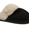 Ladies Faux Fur Slippers Womens Slip On Christmas Slippers Size 3 4 5 6 7 8 Black -Shoes Sale Store f10289a