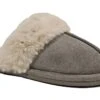 Ladies Faux Fur Slippers Womens Slip On Christmas Slippers Size 3 4 5 6 7 8 Grey -Shoes Sale Store f10289f