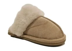 Ladies Faux Fur Slippers Womens Slip On Christmas Slippers Size 3 4 5 6 7 8