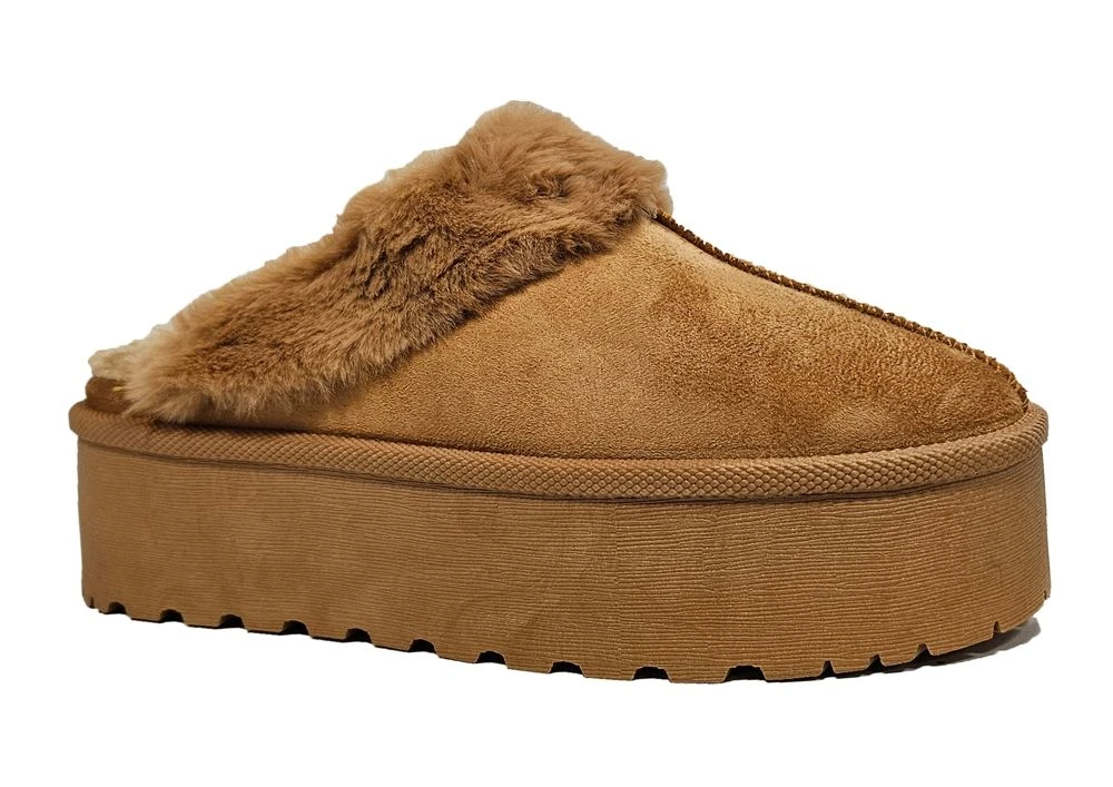 Truffle Mini Mule Platform Trending Slippers Ladies Fashion House Shoes Size 3 4 5 6 7 8 Tan 4 Truffle Mini Mule Platform Trending Slippers Ladies Fashion House Shoes Size 3 4 5 6 7 8 Tan - Image 2