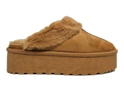 Truffle Mini Mule Platform Trending Slippers Ladies Fashion House Shoes Size 3 4 5 6 7 8 Tan