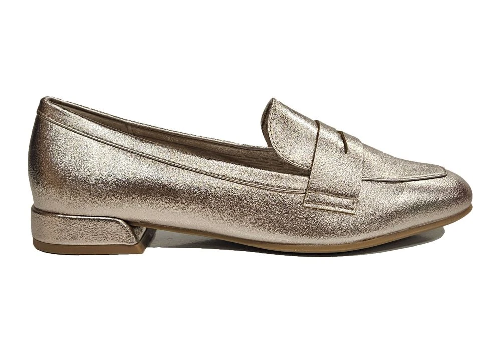 Marco Tozzi Loafers Womens Slip On Smart Casual Shoes Office Shoes Size 3 4 5 6 7 8 Platinum 4 Marco Tozzi Loafers Womens Slip On Smart Casual Shoes Office Shoes Size 3 4 5 6 7 8 Platinum - Image 2