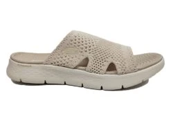 Skechers Go Walk Elation Sandals Womens Comfort Sliders Holiday Shop Size 3 4 5 6 7 8 -Shoes Sale Store f10403nat2