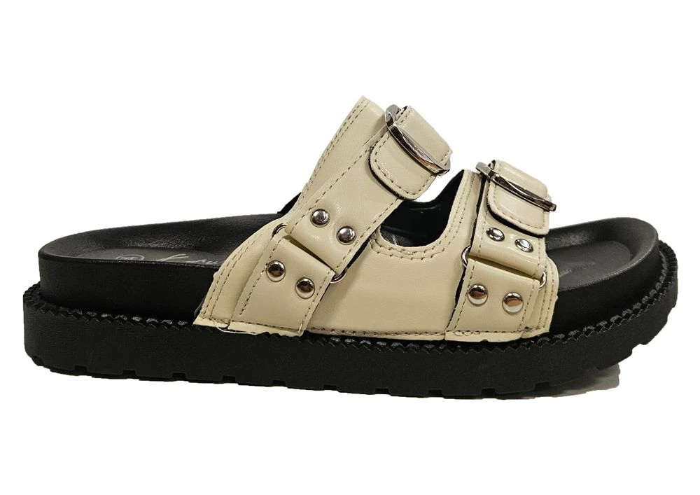 Ladies Fashion Sliders Studded Sandals Womens Pool Sliders Holiday Shop UK Size 4 Ladies Fashion Sliders Studded Sandals Womens Pool Sliders Holiday Shop UK Size - Image 2