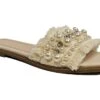 Truffle Fashion Sliders Womens Pearl Slip On Sandals Holiday Shop Size 3 4 5 6 7 8 -Shoes Sale Store f10447nat