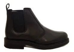 Gents Roamers Black Leather Classic Comfort Chelsea Ankle Work Boots