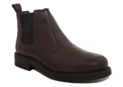 Gents Roamers Brown Leather Classic Comfort Chelsea Ankle Work Boots