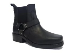 Wrangler Leather Harness Cowboy Biker Boots Mens Ankle Boots Size 7 8 9 10 11 12 NEW