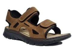 Rieker Easy Fasten Sandals Mens Walking Sandals Summer Shoes Size 7 8 9 10 11 12 Brown