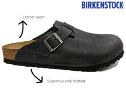 Birkenstock Boston Mens Leather Clogs Slip On Sandals Size 7 8 9 10 11 12 Black -Shoes Sale Store g10399a3