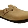 Birkenstock Boston Mens Leather Clogs Slip On Sandals Size 7 8 9 10 11 12 Taupe -Shoes Sale Store g10399lb