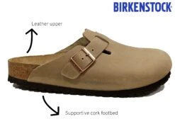 Birkenstock Boston Mens Leather Clogs Slip On Sandals Size 7 8 9 10 11 12 Taupe -Shoes Sale Store g10399lb3
