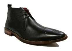 Roamers Low Heel Brogue Boots Mens Brogue Boots Ankle Boots Size 7 8 9 10 11 12 Black