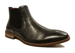 Roamers Low Heel Boots Mens Zip Up Boots Ankle Boots Size 7 8 9 10 11 12 Black