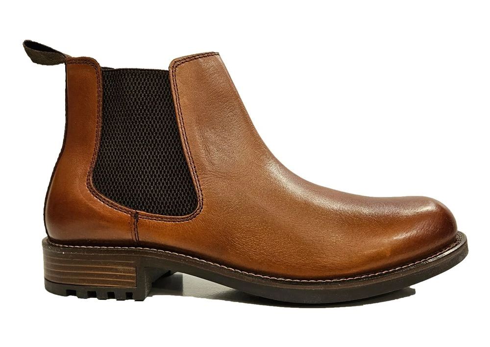 Roamers Chelsea Ankle Boots Mens Classic Leather Chelsea Boots Size 7 8 9 10 11 12 Tan 4 Roamers Chelsea Ankle Boots Mens Classic Leather Chelsea Boots Size 7 8 9 10 11 12 Tan - Image 2