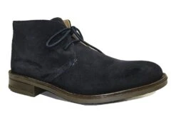Roamers Suede Chukka Boots Mens Low Heel Lace Up Ankle Boots Size 7 8 9 10 11 12 Navy