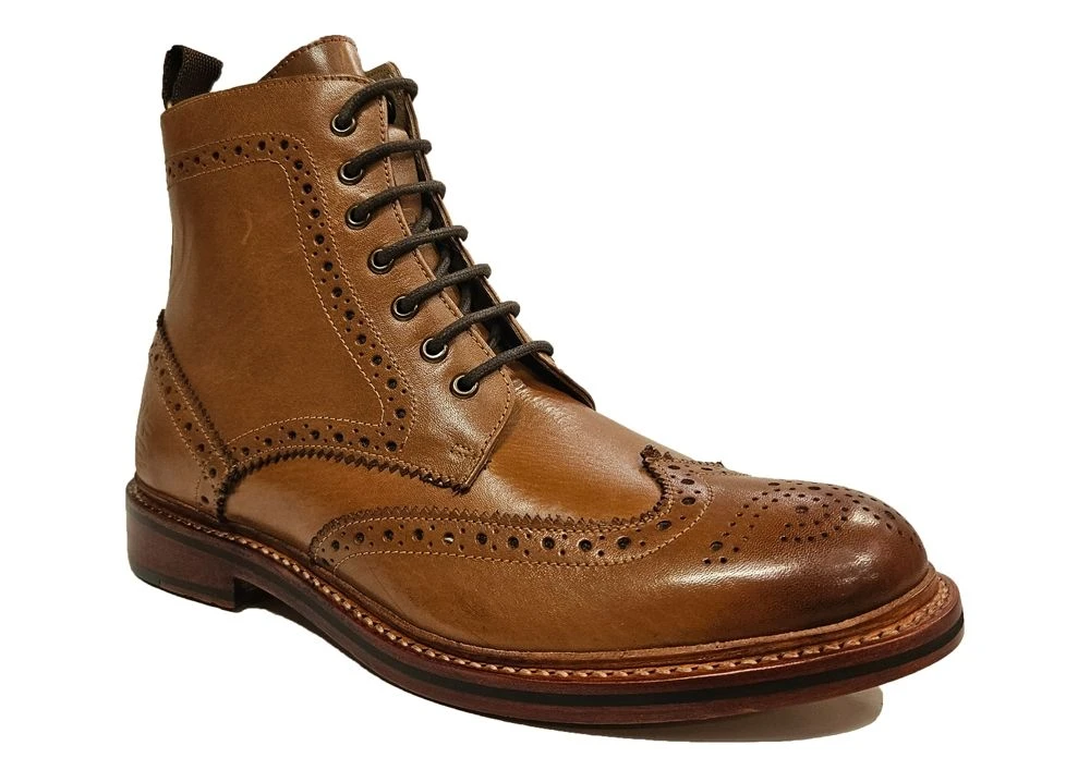 Mens Brogue Boots Mens Leather Smart Ankle Boots Size 7 8 9 10 11 12 Tan 3 Mens Brogue Boots Mens Leather Smart Ankle Boots Size 7 8 9 10 11 12 Tan