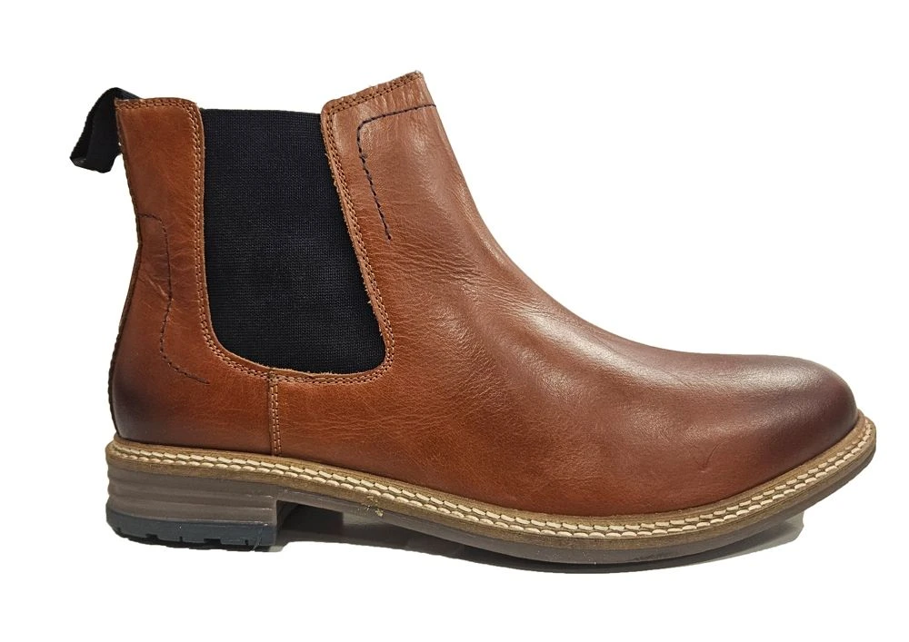 Mens Chelsea Boots Tan Leather Pull On Ankle Boots Size 7 8 9 10 11 12 Tan 4 Mens Chelsea Boots Tan Leather Pull On Ankle Boots Size 7 8 9 10 11 12 Tan - Image 2