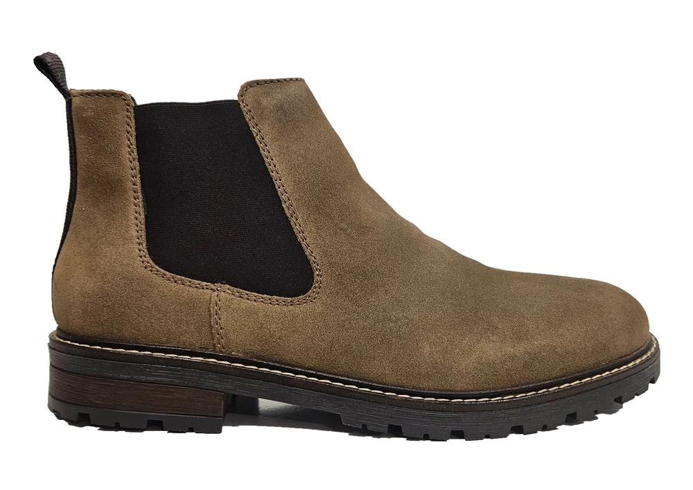 Rieker Chelsea Boots Mens Zip Up Ankle Boots Size 7 8 9 10 11 12 Beige 4 Rieker Chelsea Boots Mens Zip Up Ankle Boots Size 7 8 9 10 11 12 Beige - Image 2