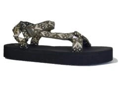 Mens Khaki Fastening Strap Comfort Summer Lightweight Sandals