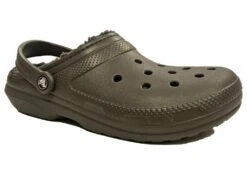Crocs Lined Clogs Mens Classic Lined Sandal Clogs Size 7 8 9 10 11 12 Grey