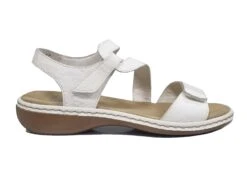 Rieker Strappy Sandals Womens Leather Comfort Sandals Summer Shoes Size 3 4 5 6 7 8 White
